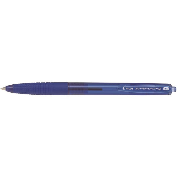 Pilot Super Grip G Ballpoint Pen - Fine Pen Point - Refillable - Retractable - Blue Ink - Oil Based - 12 / Box