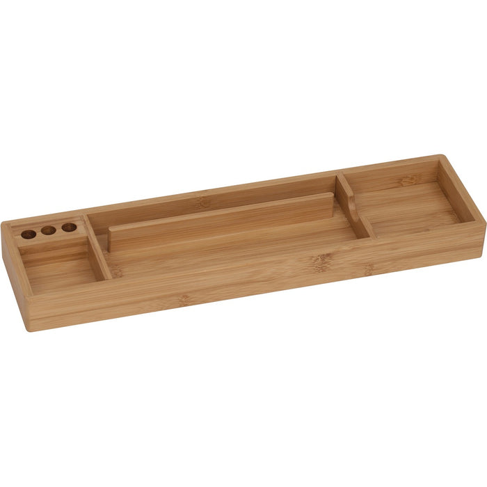 Merangue Desk Tray - 4 Compartment(s) - 1.3" (31.75 mm) Height x 14.3" (361.95 mm) Width x 4" (101.60 mm) Depth - Desktop - Bamboo - 1 Each