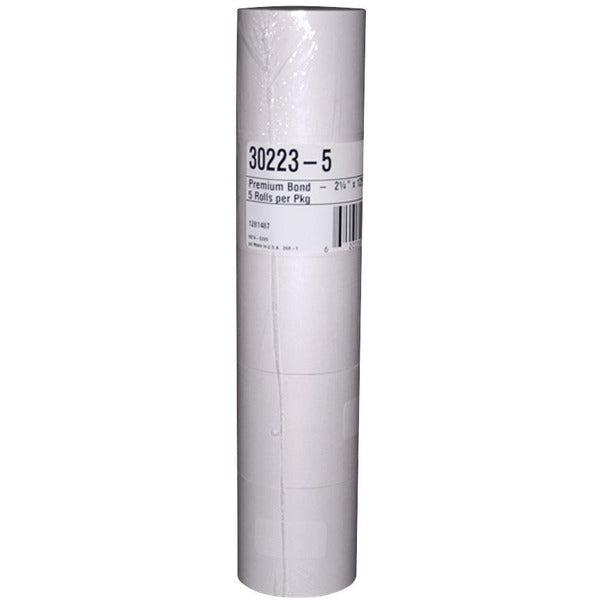 ICONEX Bond Paper - 2 1/4" (57.15 mm) x 125 ft (38.10 m) - Lint-free - White - 5 / Pack