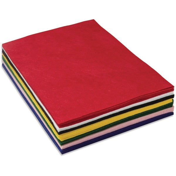 DBLG Import Felt sheets 9 x 12" , Assorted colours - Flannel Board - 9" (228.60 mm) Width x 12" (304.80 mm) Length - Assorted - Felt - 10 / Bag