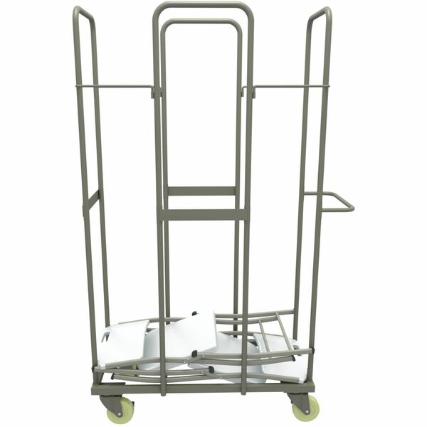 HDL Mobile Folding Chair Storage Cart - 58" (1473.20 mm) Width x 21.5" (546.10 mm) Depth x 75" (1905 mm) Height - Granite - 1 Each