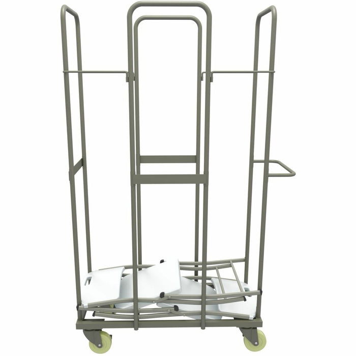 Heartwood Mobile Folding Chair Storage Cart - 58" (1473.20 mm) Width x 21.5" (546.10 mm) Depth x 75" (1905 mm) Height - Granite - 1 Each