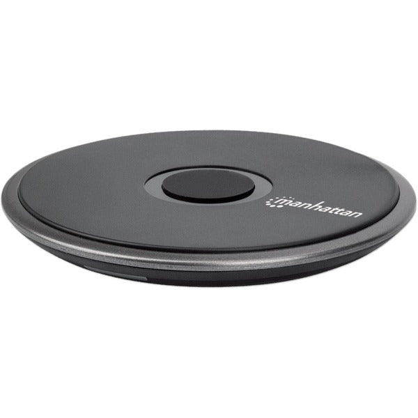 Manhattan Smartphone Wireless Charging Pad, QI certified, 10W, 7.5W and 5W charging, USB-C to USB-A cable included, USB-C input into pad, Cable 1.5m, Black, Three Year Warranty, Boxed - For Smartphone - 5 V DC, 9 V DC Input - 5 V DC, 9 V DC Output - Input