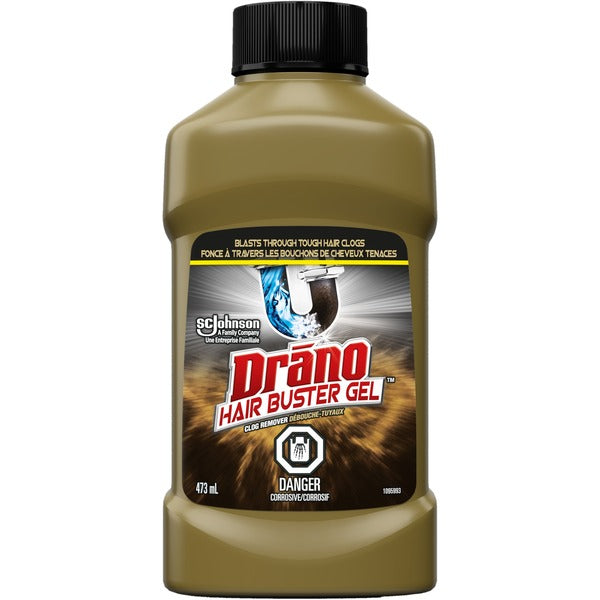 Drano Hair Buster Gel Clog Remover - For Plastic Pipe - 16 fl oz (0.5 quart) - 1 Each