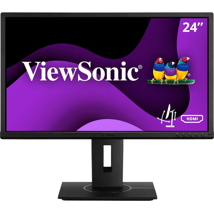 ViewSonic Graphic VG2440 24" Class Full HD LED Monitor - 16:9 - Black - 23.6" Viewable - Multi-domain Vertical Alignment (MVA) - LED Backlight - 1920 x 1080 - 16.7 Million Colors - 250 cd/m² - 5 ms - 75 Hz Refresh Rate - Speakers - Height, Pivot, Swi