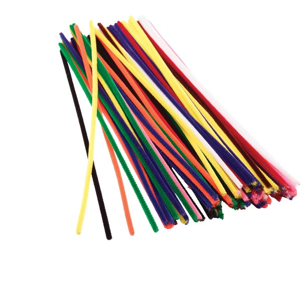Funstuff Chenille Stems 100 x 12" Assorted - Craft - 12" (304.80 mm) Length - Assorted - Chenille - 100 / Pack