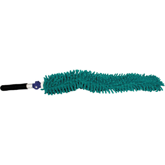 Globe Complete Chenille High Duster Set - Green - 31" (787.40 mm) Overall Length - Stainless Steel Handle - 1 Each