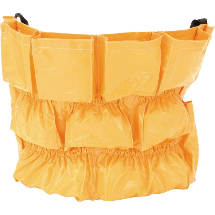 Globe Caddy Bag for Round Containers - 166.56 L Capacity - 20.50" (520.70 mm) Length x - Yellow - Vinyl - Cleaning Supplies, Garbage Can - 1 Each