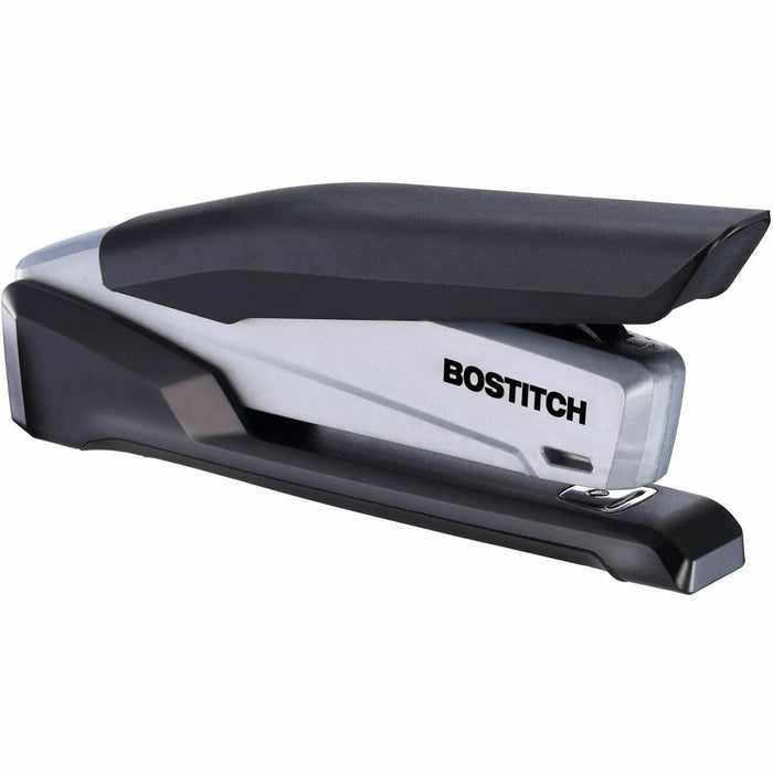 PaperPro InPower Spring-Powered Desktop Stapler, 20 Sheets, Black - Staples Upto 20 Sheet - Holds Upto 210 Staple - Full Strip - Black, Gray - 1 Each
