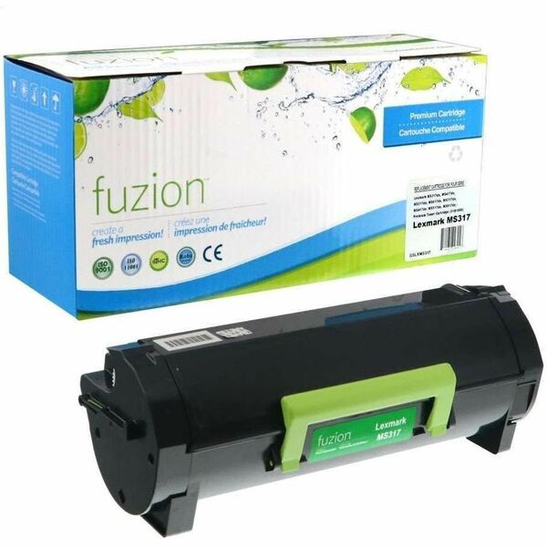 fuzion Remanufactured Toner for Lexmark 51B1000 - Black - Yield: 2500