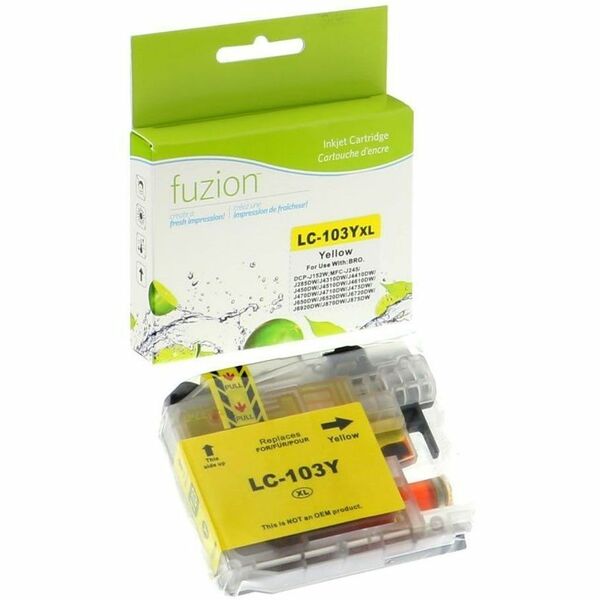 fuzion Compatible Inkjet for Brother LC103 - Yellow - Yield: 600