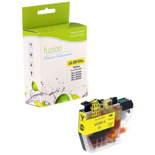 fuzion Compatible Inkjet for Brother LC3013Y - Yellow - 1 Each
