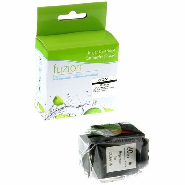 fuzion Remanufactured Inkjet Ink Cartridge 60 XL - Black - 1 / Each - 480 Pages