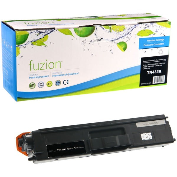 fuzion High Yield Laser Toner Cartridge TN433BK - Black - 1 / Each - 4500 Pages