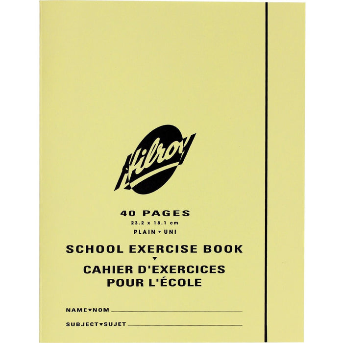 Hilroy Notebook - 40 Pages - Plain - Plain Front Ruling - 9 1/8" (23.18 cm) x 7 1/8" (18.10 cm) Sheet Size - 1 Each