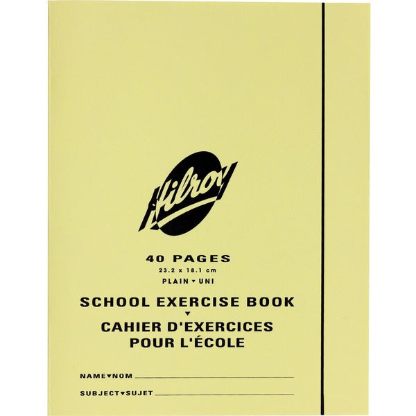 Hilroy Notebook - 40 Pages - Plain - Plain Front Ruling - 9 1/8" (23.18 cm) x 7 1/8" (18.10 cm) Sheet Size - 1 Each