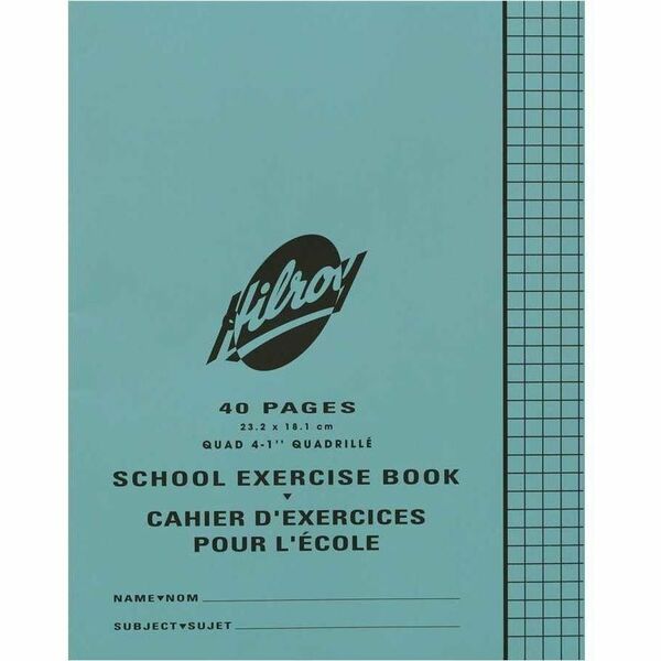 Hilroy Quadrille/Graph Notebook - 40 Pages - Quad Ruled Front Ruling - 4 Horizontal Squares - 4 Vertical Squares