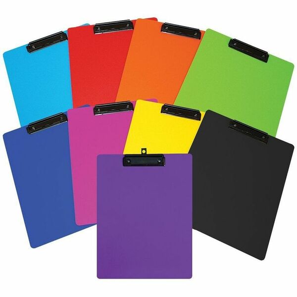 GEO Letter Size Writing Board - 8 1/2" (215.90 mm) x 11" (279.40 mm) Sheet Size - Plastic - Assorted - 8