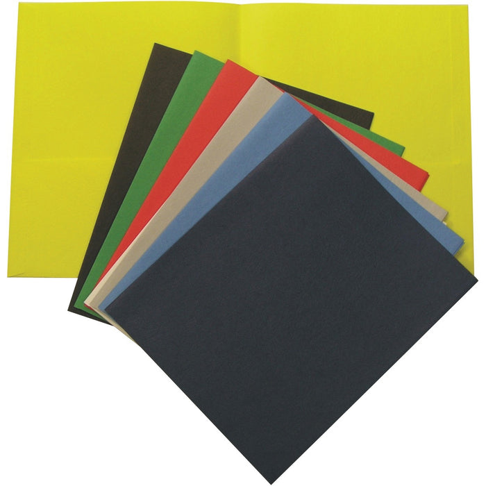 Hilroy Report Cover - 2 Pocket - Cardboard - Assorted - Textured - 1 Each