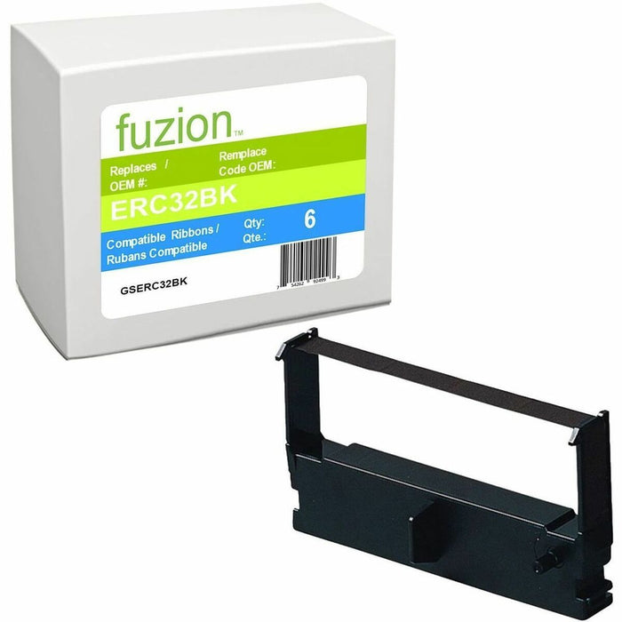 fuzion Epson ERC-32 Ribbon - Black - Yield: Direct Thermal, Thermal Transfer