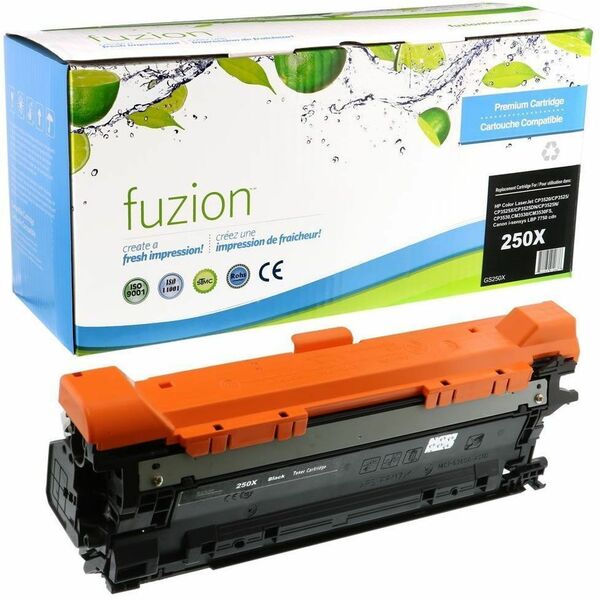 fuzion High Yield Laser Toner Cartridge 250X (CE250X, 504X) - Black - 1 Each - 10500 Pages
