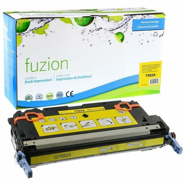 fuzion Laser Toner Cartridge - Alternative for HP, Canon 7582A - Yellow Pack - 6000 Pages