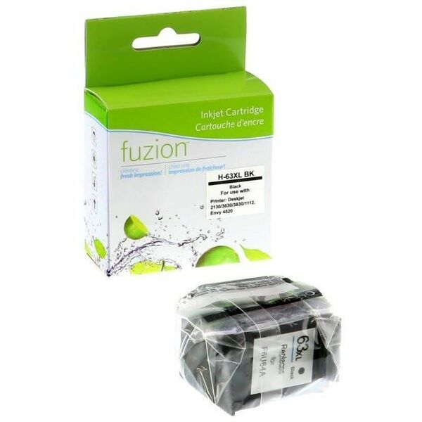 fuzion Remanufactured Inkjet HY for HP #63XL - Black - Yield: 480