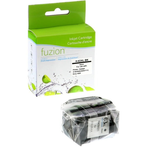 fuzion Remanufactured Inkjet Ink Cartridge 63XL (F6U64AN) - Black - 1 / Each - 480 Pages