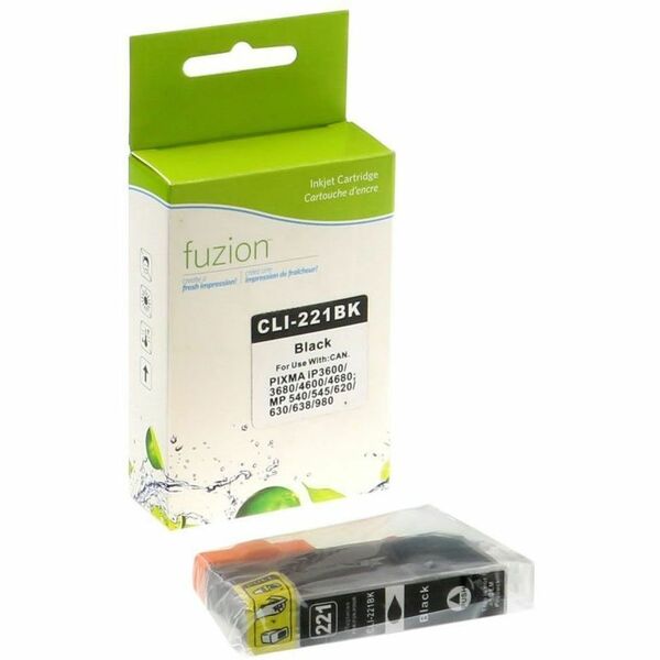 fuzion Canon CLI-221BK Compatible Inkjet - Black - Yield: 350