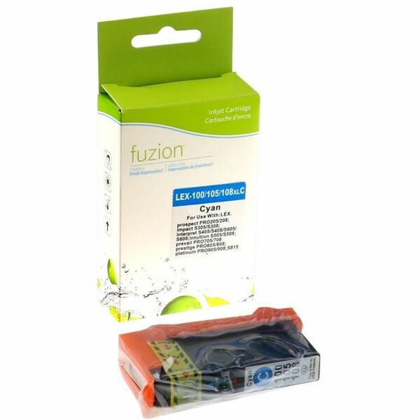 fuzion Lexmark #100XL Inkjet - Cyan - Yield: 600
