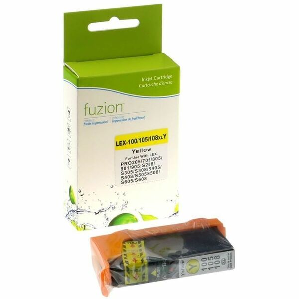 fuzion Lexmark #100XL Inkjet - Yellow - Yield: 600
