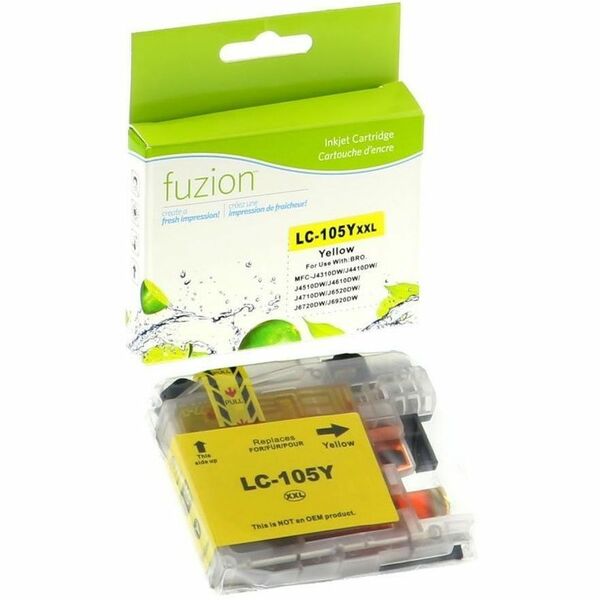fuzion Compatible Inkjet for Brother LC105 - Yellow - Yield: 1200