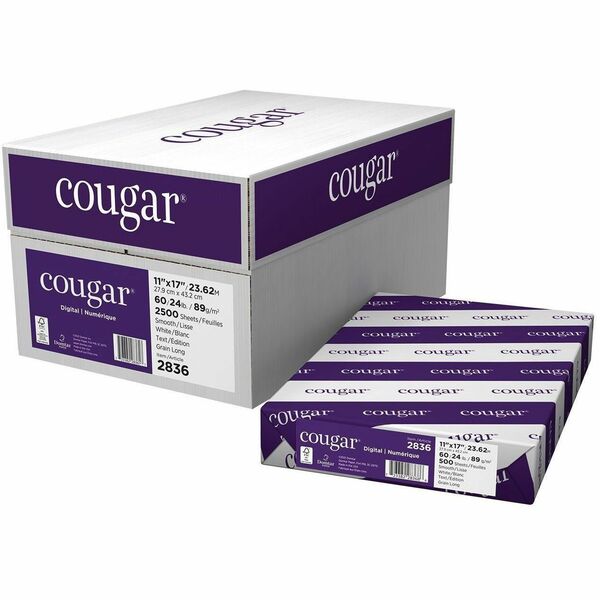 Domtar Copy & Multipurpose Paper - 98 Brightness - Tabloid - 11" (279.40 mm) x 17" (431.80 mm) - 24 lb (10886.22 g) Basis Weight - Smooth - 500 / Pack