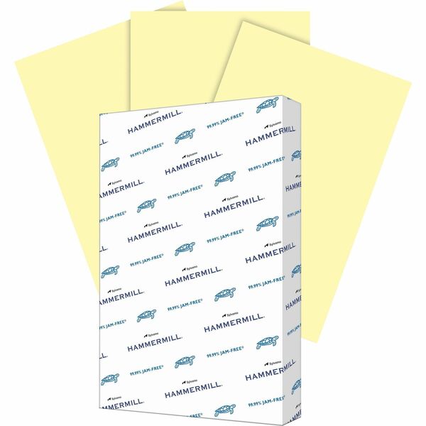 Hammermill Colored Paper - Tabloid - 11" (279.40 mm) x 17" (431.80 mm) - 20 lb (9071.85 g) Basis Weight - Canary - 500 / Pack