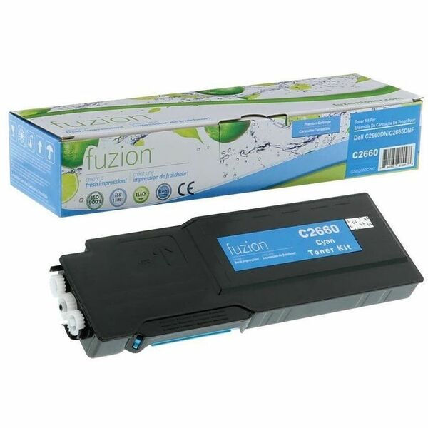 fuzion High Yield Laser Toner Cartridge - Alternative for Dell (D2660C) - Cyan Pack - 4000 Pages