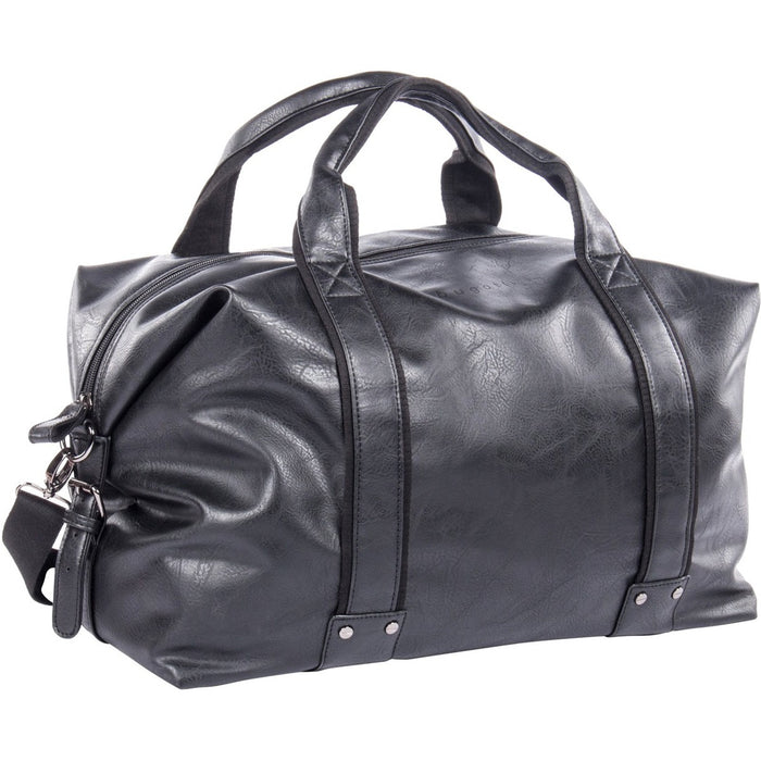bugatti Valentino Carrying Case (Duffel) Travel - Black - Synthetic Leather, Vegan Leather Body - Bugatti embossed logo - Shoulder Strap - 0.20" (5.08 mm) Height x 0.20" (5.08 mm) Width x 22.50" (571.50 mm) Depth