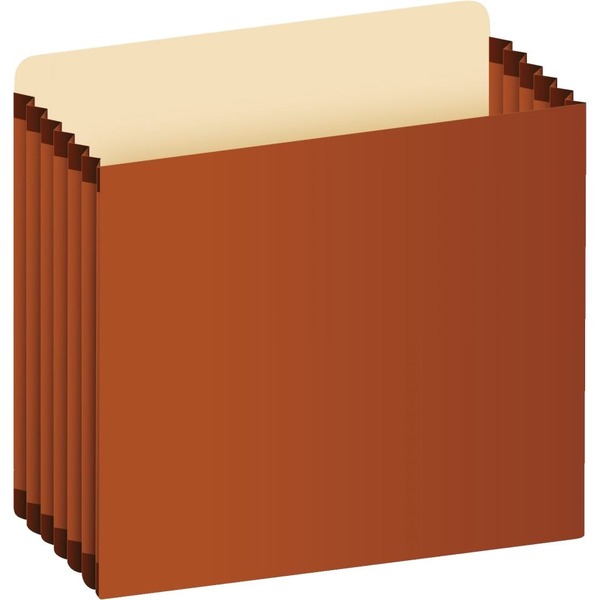 Oxford Straight Tab Cut Letter Recycled Expanding File - 8 1/2" (215.90 mm) x 11" (279.40 mm) - 1050 Sheets Capacity - 5 1/4" (133.35 mm) Expansion - 1 Pocket(s) - Top Tab Position - Brown - 10 / Box