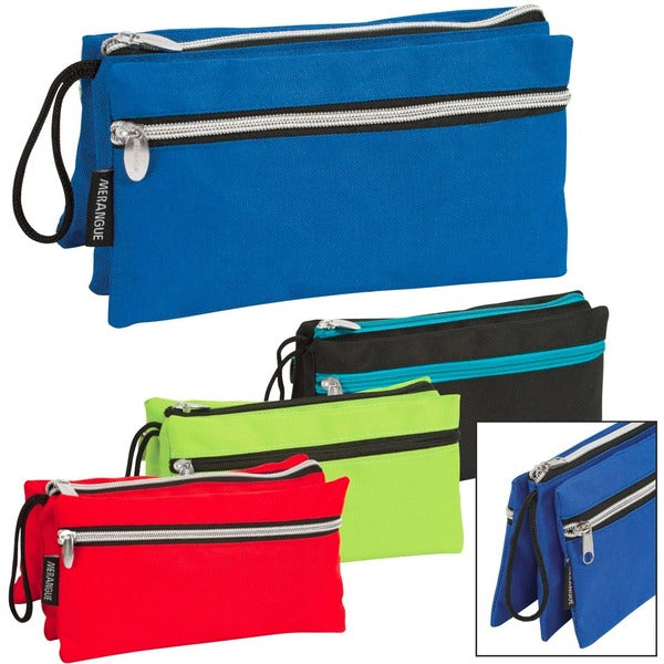 Merangue Carrying Case (Pouch) Pencil - Assorted - Fabric Body - Wrist Strap - 3 x Pieces per Set - 5" (127 mm) Height x 8.75" (222.25 mm) Width x 1" (25.40 mm) Depth - 1 Each