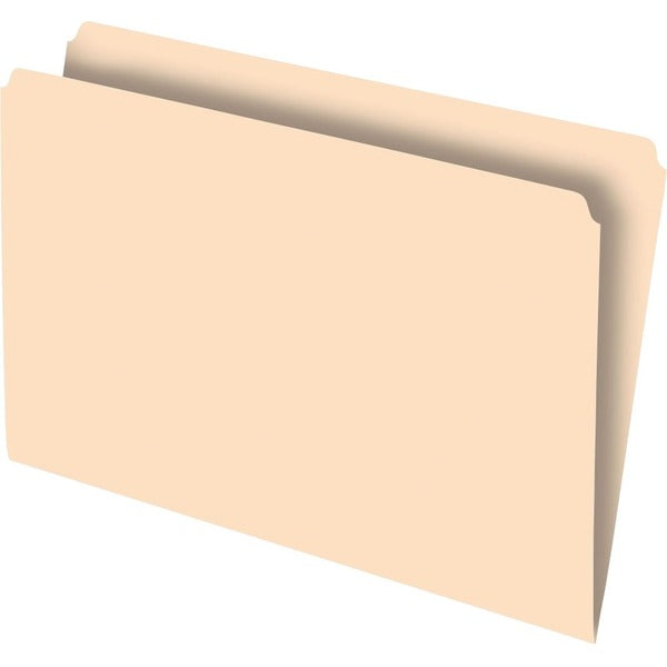 Oxford Straight Tab Cut Legal Top Tab File Folder - 8 1/2" (215.90 mm) x 14" (355.60 mm) - Top Tab Position - 13.5 pt. (4.75 mm) - Manila - Reversible, Durable - 100 / Box