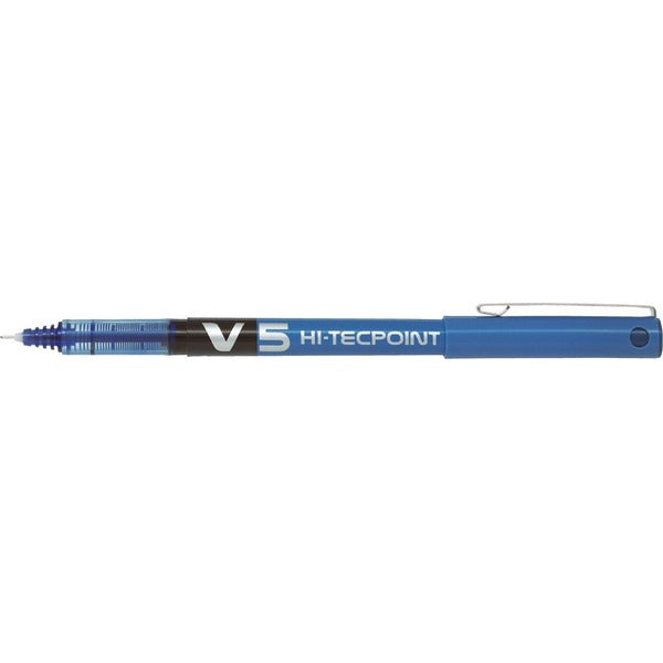 Pilot Hi-Tecpoint V5 Rollerball Pen - 0.5 mm (0.02") Fine Pen Point - Blue Ink - Liquid - Tungsten Carbide Tip - 2 / Pack