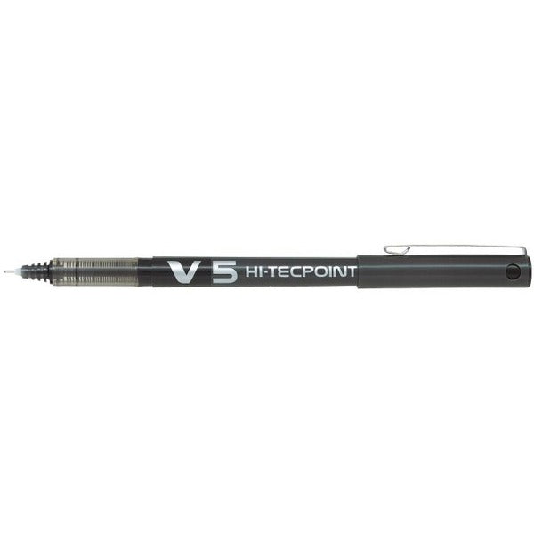Pilot Hi-Tecpoint Rollerball Pen - 0.5 mm (0.02") Needle Pen Point - Refillable - Retractable - Black Ink - Liquid - 2 / Pack