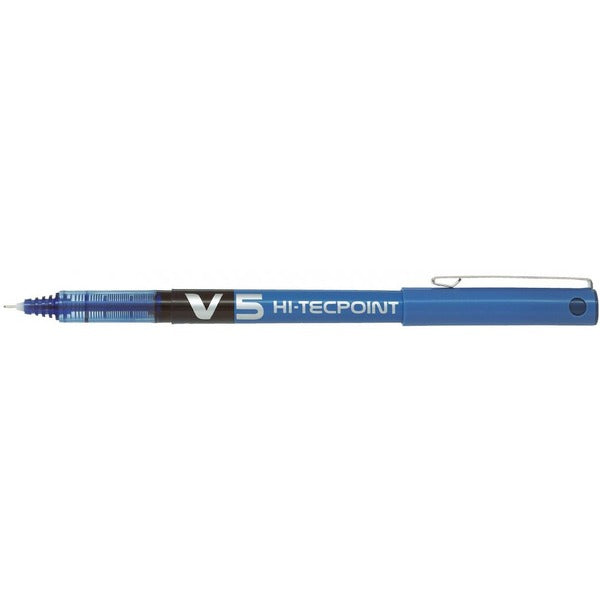 Pilot Hi-Tecpoint V5 Rollerball Pen - 0.5 mm (0.02") Pen Point - Refillable - Retractable - Blue Ink - Liquid - Tungsten Carbide Tip - 2 / Pack