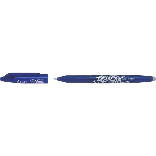 Pilot FriXion Ball - Gel Ink Rollerball pen - Blue - Medium Tip - 0.7 mm (0.03") Medium Pen Point - Refillable - Blue Ink - Liquid Gel Ink - 2 / Pack