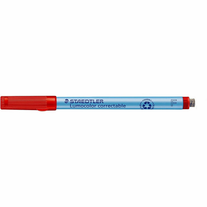 Staedtler Lumocolor Non Permanent Pen - Refillable - Red Ink - Polypropylene Barrel - 10 / Pack