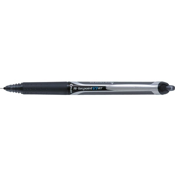 Pilot Hi-Tecpoint V7 RT - Liquid Ink Rollerball pen - Black - Medium Tip - Medium Pen Point - 0.7 mm Pen Point Size - Refillable - Retractable - Black Liquid Ink - Tungsten Carbide Tip - 2 / Pack