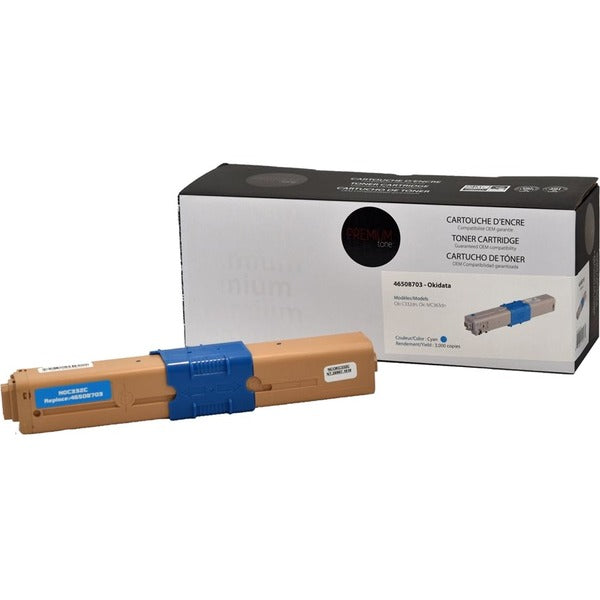 Premium Tone Laser Toner Cartridge 46508703 - Cyan - 1 Each - 3000 Pages