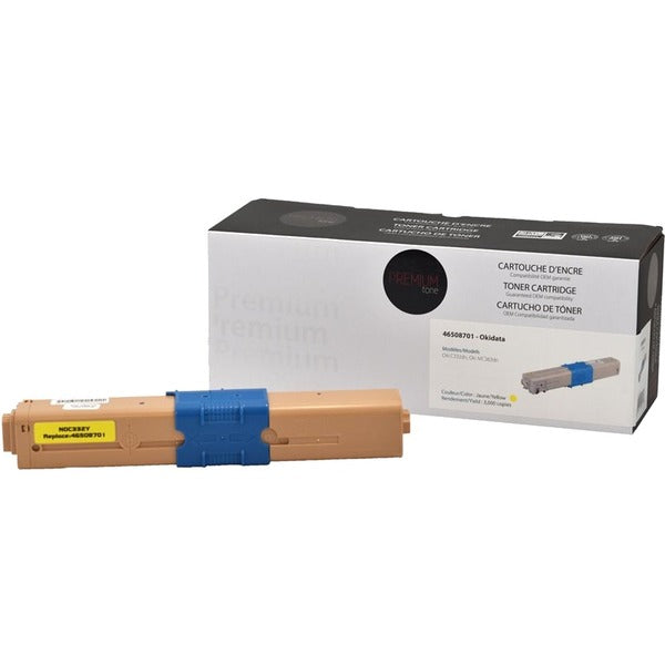 Premium Tone Laser Toner Cartridge 46508701 - Yellow - 1 Each - 3000 Pages