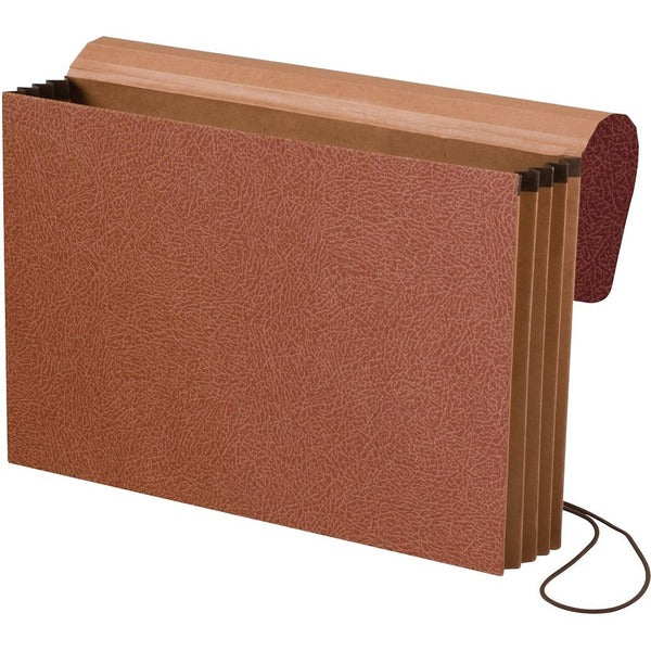 Pendaflex Legal Recycled File Wallet - 8 1/2" (215.90 mm) x 14" (355.60 mm) - 800 Sheets Capacity - 3 1/2" (88.90 mm) Expansion - Brown - Elastic Closure, Eyelet, Elastic Tie, Rip Resistant, Reinforced Gusset, Durable - 5 / Pack