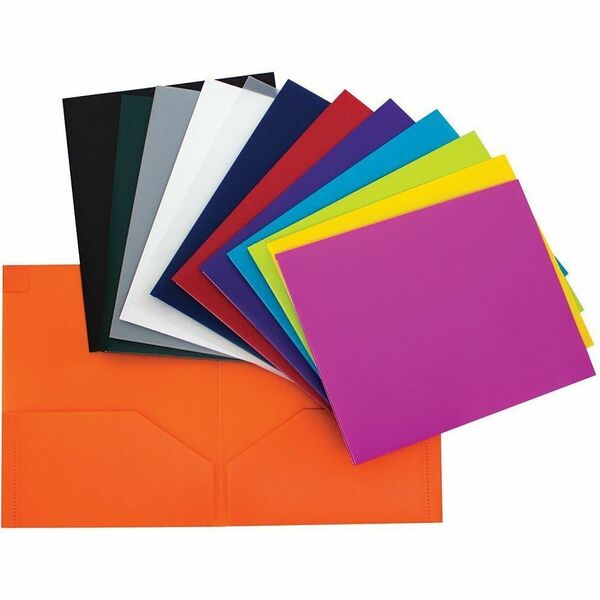 GEO Letter Portfolio - 8 1/2" x 11" - 2 Internal Pocket(s) - Plastic - Assorted