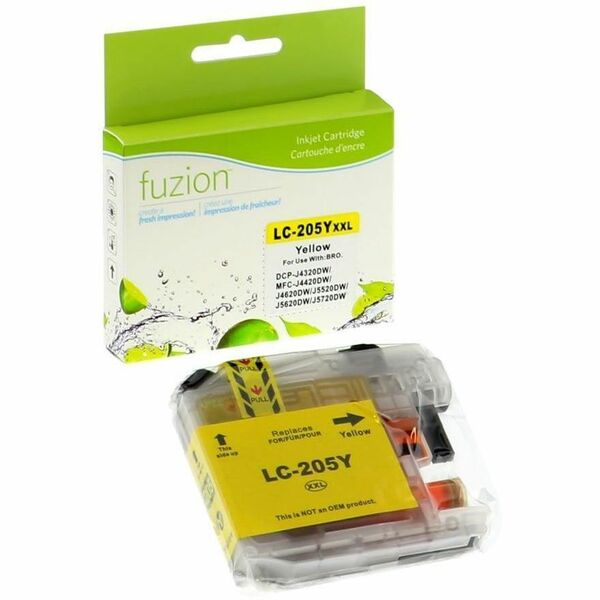 fuzion Compatible Inkjet for Brother LC205XXL - Yellow - Yield: 1200